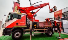 Palfinger unveils its first electric access platform P 370 KS E at bauma 2019