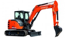 Hitachi’s ZX65USB-6 mini excavator works harder with less fuel